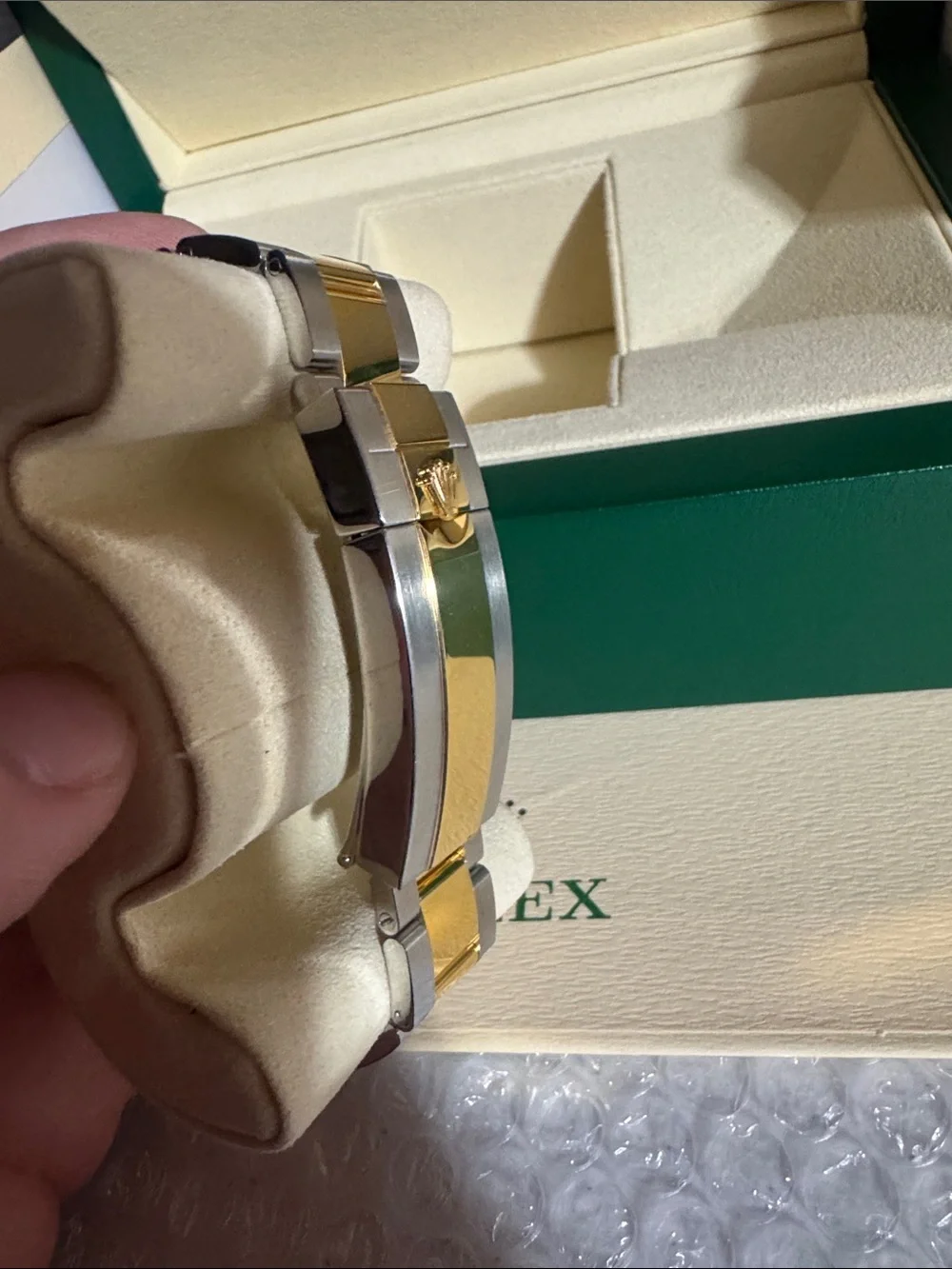 Two-Tone Black and Gold Men's Watch